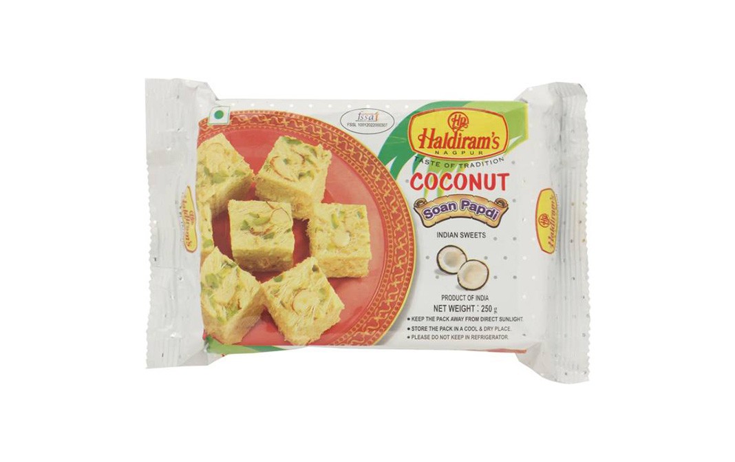 Haldiram's Nagpur Coconut Soan Papdi   Pack  250 grams
